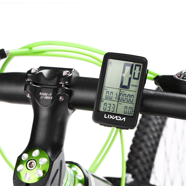 Bike Speedometer Lixada USB Rechargeable Wireless Bike Cycling Computer Speedometer with Computer Mount Holder