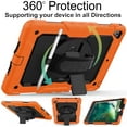 thumbnail image 3 of iPad 9.7 Inch 5/6 & Air 2 & PRO 9.7 [iPad 5th 6th Air 2nd Pro 9.7 ] A1893 A1954 A1822 A1823 A1474 A1475 A1476 A1566 A1567 A1673 Kick Stand Heavy Duty Rugged Case - Orange, 3 of 7