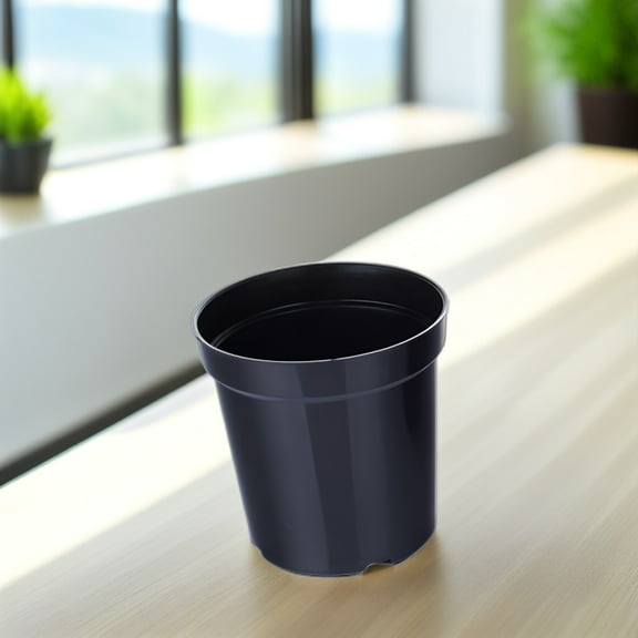 WHAMVOX 20 Pcs Starter Plastic Flower Pot Plant Nursery Containers 9X9X7.5CM Black