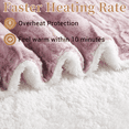 thumbnail image 4 of Electric Heated Blanket, Soft Tufted Electric Blanket, Machine Washable Thicken Velvet Heating Blanket with Dual Control, 5 Heating Levels, 10 Hour Auto-Off, 50*60/62*84/72*84/72*84/90*100", 4 of 9