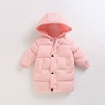 thumbnail image 5 of Povozer Girl's Long Length Winter Coat Parka Puffer Jacket With Fleece Lined(Pink,9-10Y), 5 of 5