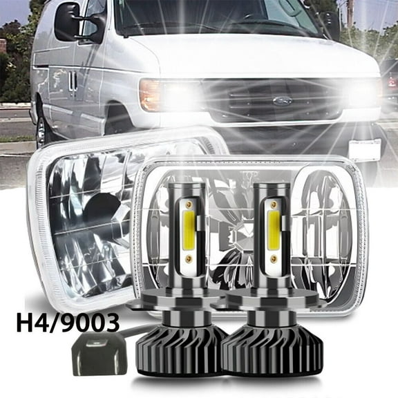 5x7" 7x6" Led Headlights For Ford E-100 E-150 E-250 E-350 Econoline Wagon Van