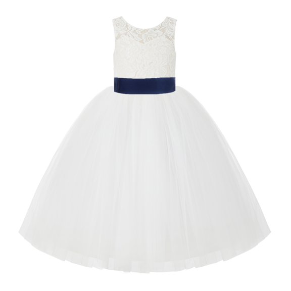 Ekidsbridal Ivory Lace Back Flower Girl Dress Junior Bridesmaid Princess for Toddlers 212noFT 3