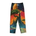 thumbnail image 6 of Fotbe Abstract Tree Castle Women's Pajama Pants,Sleepwear Pants,Pj Bottoms Drawstring And Pockets-Large, 6 of 7