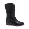 thumbnail image 2 of BOTAS COQUETA NIÑA DE PIEL COLOR NEGRO MIRTA CON DISEÑO WESTERN Y BORDADO TONO A TONO, 2 of 6