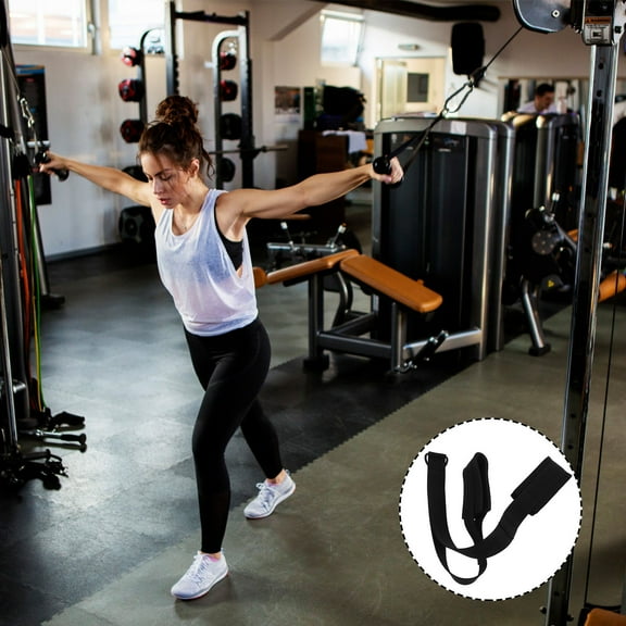 UPGRATOR 1Pack Gym Gear Tricep Rope Cable Attachment for Bicep Curls and Ab Crunches Black EVA Sponge Metal