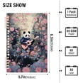 thumbnail image 3 of Panda Bear Flowers Floral Guita Ring Binder Notebook Journey Note Diary College Ruled Spiral Notebook Study Loose Leaf Paper A5 60 Pages, 3 of 8