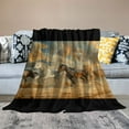thumbnail image 2 of BCIIG Horses Running Theme Soft Fleece Blanket Lightweight Throw Blanket for All Seasons Living Rooms Sofa Decor Cow Gifts Blanket Long-Lasting Soft Plush Blankets 50x60in, 2 of 6