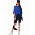 thumbnail image 3 of Women's Oversized Short Sleeve Crewneck T-Shirt - Casual Basic Tee, Summer Comfort Top, Relaxed Fit Shirt, 3 of 6