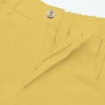 thumbnail image 7 of Summer Pants for Women Casual Solid Color Pockets Zipper Elastic Button Waist Pants Long Trousers Warm up Women Casual Short Attire Rompers for Dress Leggings Yellow XL, 7 of 7