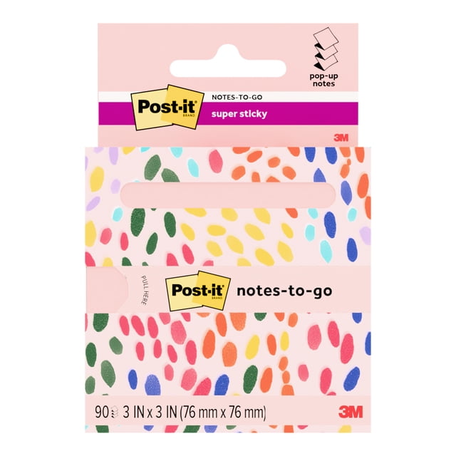 Super Sticky Pop-Up Notes To Go Post-It 3 x 3 in Pink Salt, 90 Hojas