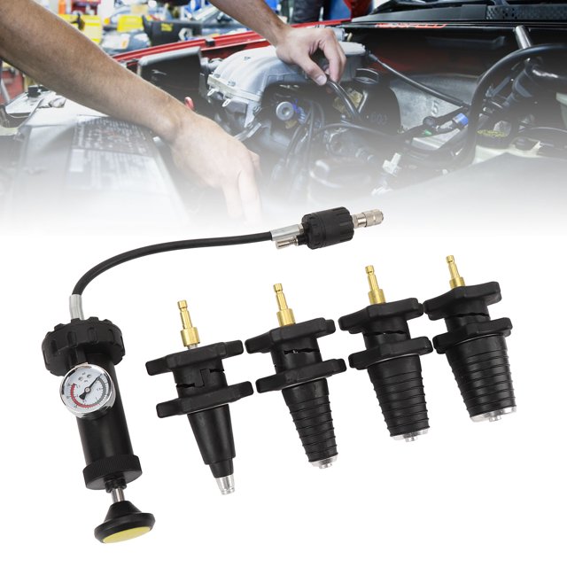 Cooling System Pressure Test Kit, Efficient Pressure Gauge Tester Kit with Cone Adapters for Car