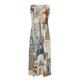 thumbnail image 4 of Vestido largo sin mangas con bolsillos con cuello en V y estampado informal de talla grande para mujer Fridja  hj3364, 4 of 8