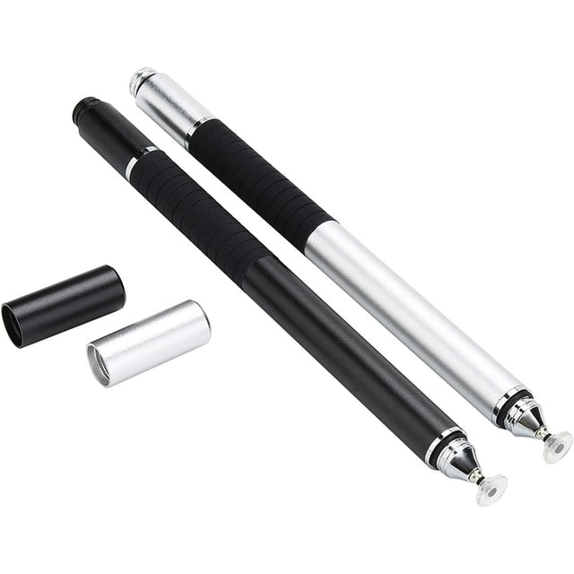 2 Pcs 2in1 Stylus Stylus Pen Touch Pen For Iphone Ipad Samsung Galaxy And All Smartphone Cellphone Tablet With Capacitive Touchscreen (2 Pcs Metal 2in1)