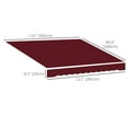 thumbnail image 3 of Outsunny 9'x8' Retractable Awning Fabric Replacement Outdoor Awning Cover, 3 of 10