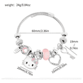 thumbnail image 2 of Pulsera ajustable de plata con dije de gato Kawaii Xtellar plateado, 2 of 4