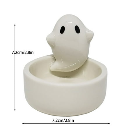 Ceramic Ghost Candle Holder ins Amazon Scented Candle Cute Ghost Nordic Style Ornament Halloween Gift