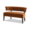thumbnail image 6 of Jennifer Taylor Home Jared Roll Arm Tufted Bench Settee, Burnt Orange Performance Velvet, 6 of 11