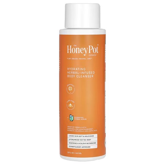 The Honey Pot Company , Nettoyant Corporel Hydratant Infusé d'Herbes, Pamplemousse et Ylang-Ylang, 15 fl oz (443 ml)