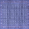 thumbnail image 1 of Ahgly Company Machine Washable Indoor Square Persian Blue Traditional Area Rugs, 5' Square, 1 of 4