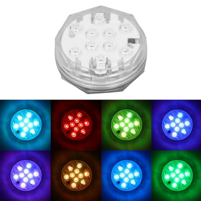 EOTVIA Underwater Lights With Remote,Multi Color Submersible Light,RGB Underwater Spot Light With Remote Control Submersible LED Light IP68 Waterproof For Aquarium Pond