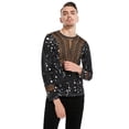 thumbnail image 1 of Camiseta De Manga Larga Con Estampado Floral En 3D De Estilo Étnico Para Hombre (Negro) (Xl)-195592.07 Likrtyny Caballero, 1 of 7