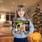 Piano Potato Kids Rock Collection Kit, 12 Specimens Box + 700g Real Crystals & Minerals STEM Gemstone Kit, Educational Geology Gift for Ages 6-12