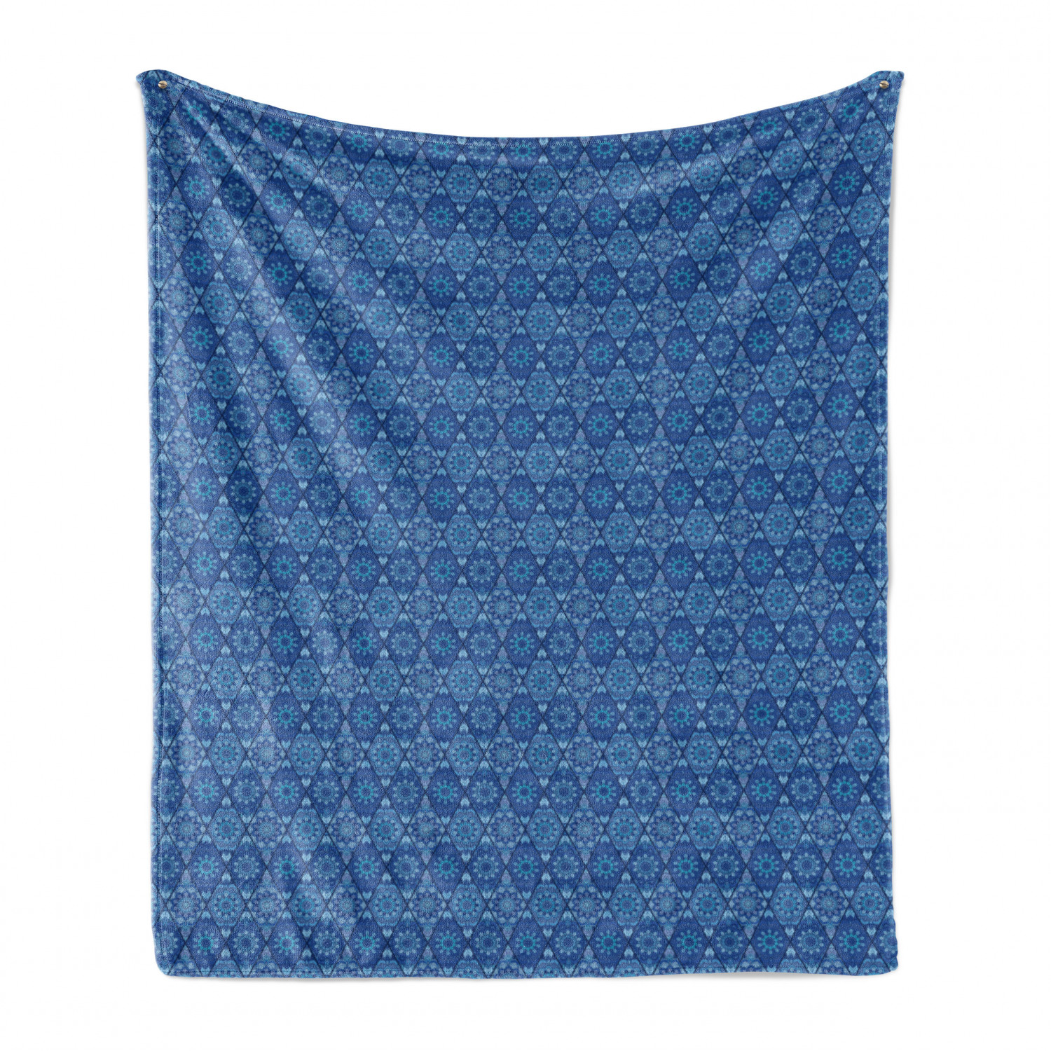 Blue Mandala Soft Flannel Fleece Throw 