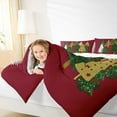 thumbnail image 4 of Homewish Child Merry Christmas Full Size Comforter Sets, Red Green Xmas Tree Bedding Comforter Set, Cartoon Stars Polkadots Reversible Bedding Sets, Luxury Bedroom Decor, 3-Piece, 4 of 8