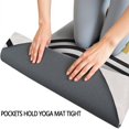 thumbnail image 3 of Orange Boho Geometric and Plant Pattern Hot Yoga Mat Towel Non Slip for Hot Yoga - Quick-Drying Yoga Mat Cover with 4 Corner Pockets with Travel Bag - Hot Yoga Towel Non Slip 70"x26", 3 of 6