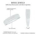 thumbnail image 6 of Rosec Jewels Certified Moissanite Half Eternity Wedding Band - Thick Band Ring - D-VS1 Quality, 14K White Gold, US 4.00, 6 of 9