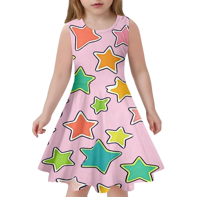 Robes Fille Robe Tutu Fille Robe d'Anniversaire Tout-Petit Robe de Princesse d'Été Robe de Fête d'Été Vêtements Bébé Fille 8-9 Ans Mode Fille