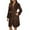 Brown, variant on Oksale Mini Fleece Robe for Women Comfy Plush Towel Robes with Pockets Loose Long Sleeve Belt Nightgown Warm Winter Housecoats Wine M