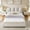 Beige, variant on Upholstered Bed Frame Queen Size Modern Minimalist, Segmented Plump Headboard with Shiny Velvet Fabric and Sturdy Leg Support for Bedroom, Beige