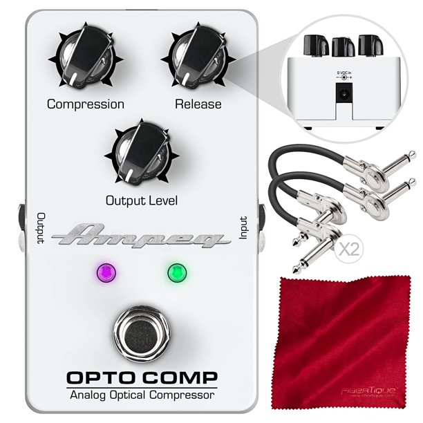 Ampeg OPTO COMP Analog Optical Compressor Pedal for Guitar and