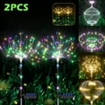 thumbnail image 2 of 2PCS Solar Garden Firework Lights 124 LED Solar Starburst Fairy Lights Copper Wire Twinkling Solar Stake Lights 8 Lighting Modes Garden Pathway Lights IP65 Waterproof for Patio Yard Flowe, 2 of 11