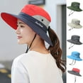 thumbnail image 2 of Chapeau de Soleil Réglable Anti Soleil Hommes Femmes Fixe Corde UV Protection Queue de Cheval Seau Bouchon pour l'Extérieur, 2 of 10
