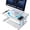 SWIVEL - White, variant on Monitor Stand Riser for Desk,360 ° Rotation Freely Height Adjustable by Knob,4.4-5.8 Inches,Ergonomic Monitor Stand Mount, Desktop Monitor Stand Riser for Computer,Laptop,Printer,Tv