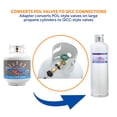 thumbnail image 2 of Flame King Propane Tank Adapter, Converts Pol to Qcc1 Type, Reliable Connection Conversion, 4.5 Inches, 1 Count, 2 of 6