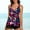 2025 Pink, variant on iTNHFP Cover Ups for Swimwear Women Shorts Women Colorful Suspender Print Conservative Drawstring Adjustable Split Swimsuit