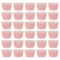 ACDANC 50pcs Dessert Bowls Ice Cream Paper Bowls Disposable Paper Cups (Pink)