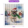 thumbnail image 5 of Hello Winter Pug Frosty Morning Walk Welcome Snowy Christmas Shower Curtain Dog Lover Gifts Waterproof Bathroom Bathtub Curtain - 02018, 5 of 5
