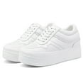 thumbnail image 4 of CMR CHAMARIPA Elevator Shoes For Women - Height Increasing Shoes For Ladies - White Wedge Sneakers 8 CM / 3.15 Inches, 4 of 7