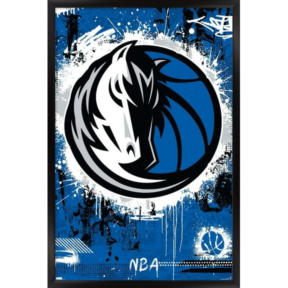 NBA Dallas Mavericks - Maximalist Logo 23 Wall Poster, 22.375" x 34" Framed