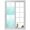Blue, variant on Window Privacy Film Blue Ombre Stained Glass Window Film Decorative Sun Block Window Cover Farmhouse Stripes Modern Abstract Art Window Clings Static Adhesive Sticker for Bathroom 19.6"x39.3"