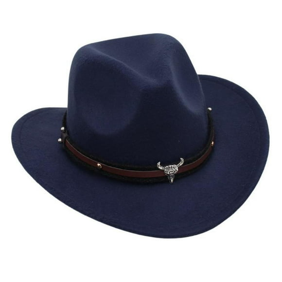 Sombrero de Sombrero de vaquero occidental Fiesta de compromiso nupcial Adolescentes ocasionales Accesorios de fotos Disfraces Viajes marino Yinane Sombrero de vaquero
