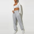 thumbnail image 3 of Resicozy Petite Sweatpants for Women Trendy Elastic Waist Bottom Lounge Pant Lightweight Baggy Joggers With Pocket Gray XL, 3 of 6