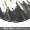 thumbnail image 4 of Zrodlmo Abstract Black Ombre Fabric Shower Curtain and Rug Sets, 16pc Modern Bathroom Curtain Sets, 72" x 72", Black, 4 of 8