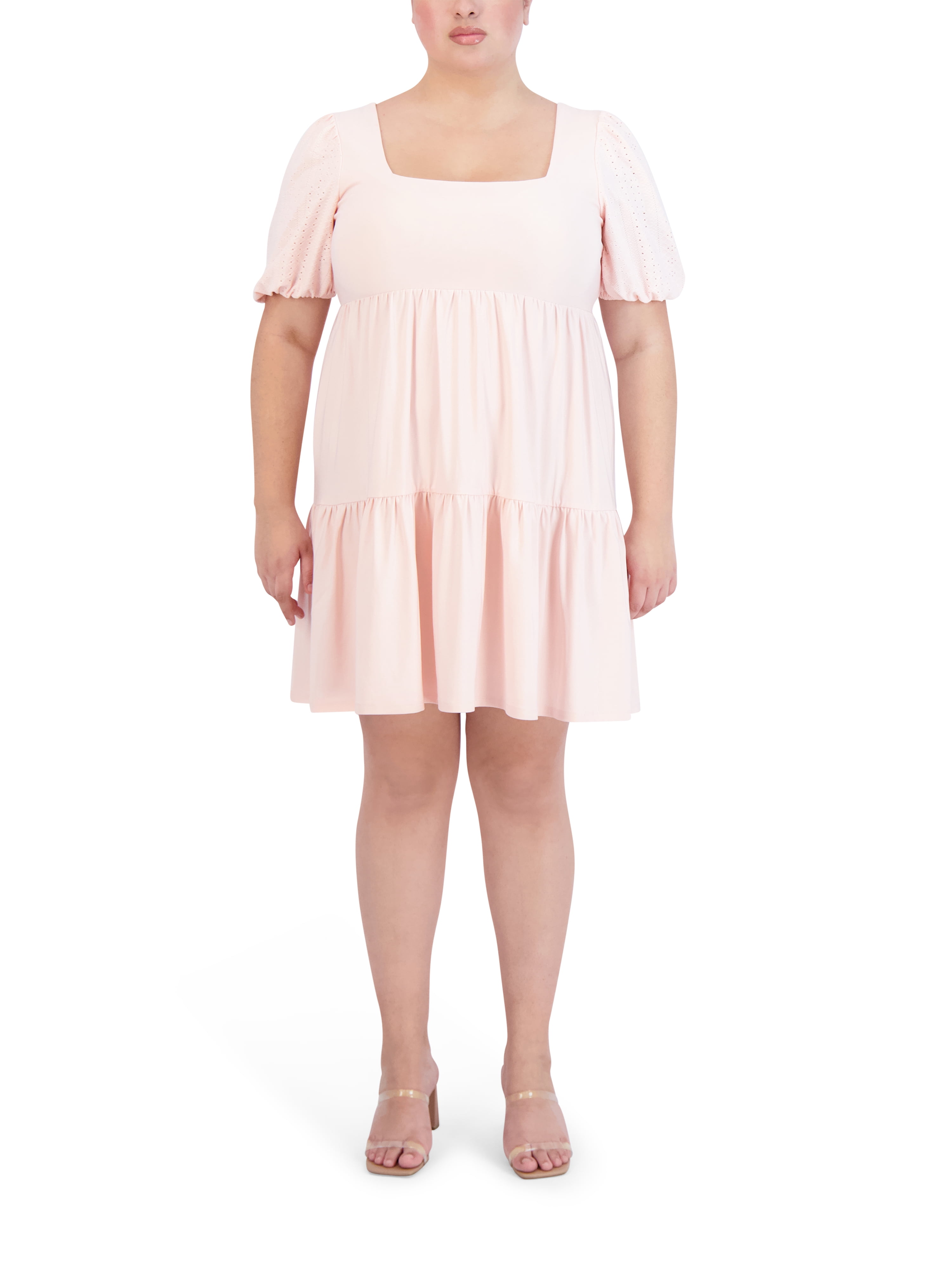 v neck knit midi dress Donna Karan New York Women's Knit Short Sleeve Midi Dress main image 0