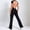 Black, variant on SKQIT Flare Workout Jumpsuits for Women One Piece Short Sleeves Scrunch Butt Lifting Gym Bodysuit Sexy Backless Yoga Outfits